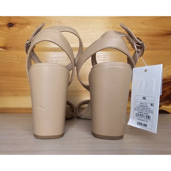 A New Day Adro2 Sal Tan Heel Sandals Memory Foam Women's Size 10 - Picture 4 of 9